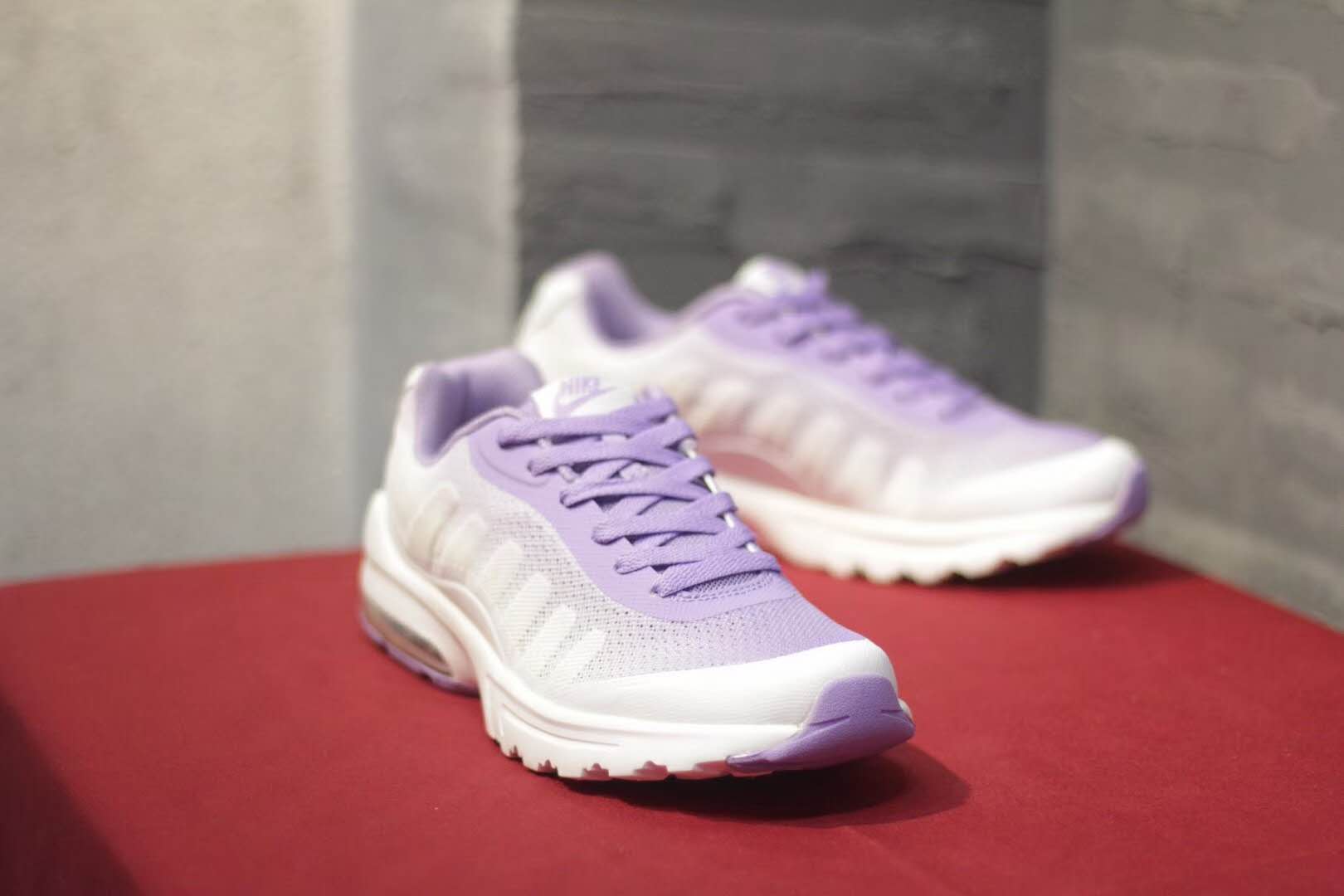 Women Nike Air Max Invigor Print 95 Light Purple White Shoes
